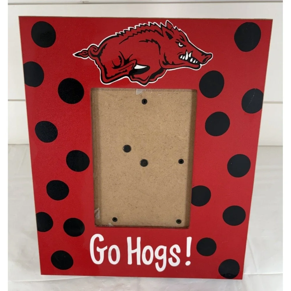 Arkansas Razorbacks‎ Picture Frame Polka Dots Red Black Go Hogs! 4
